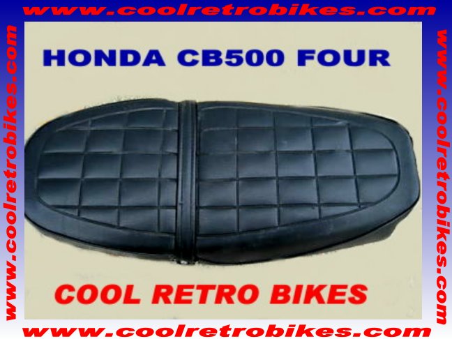 HONDA CB500 CB 550 SEAT ORIG OEM COVER W/ NEW CHROME TRIM STRIP